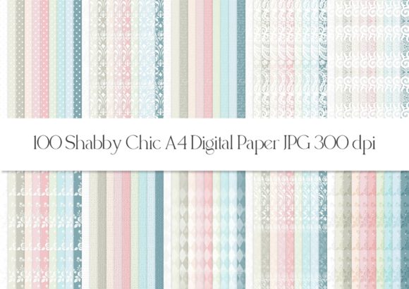 100 Shabby Chic A4 Digital Paper: A Versatile Resource for Creative Projects