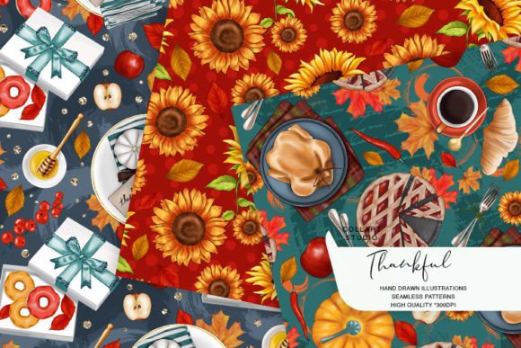 Autumn Pattern, Fall Seamless Papers
