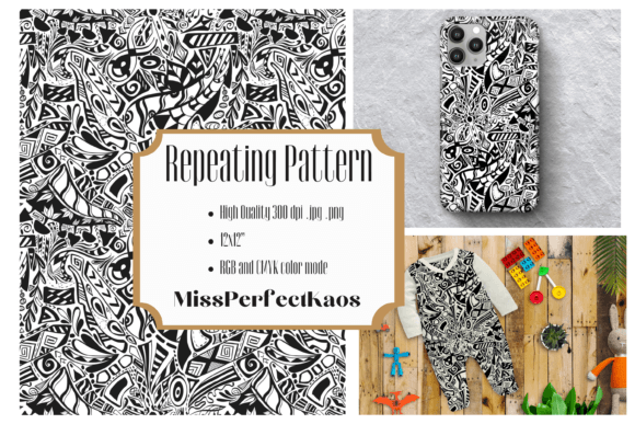 Black and White Repeating Pattern