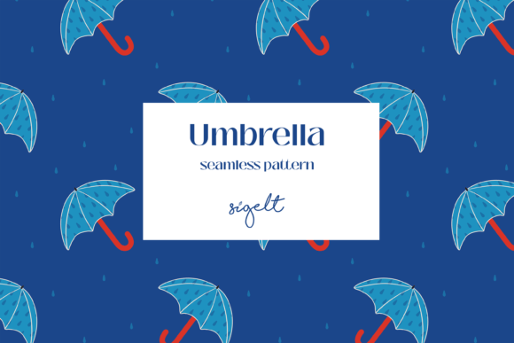 Blue Autumn Cheeky Umbrella Pattern: A Versatile Design for Creative Projects