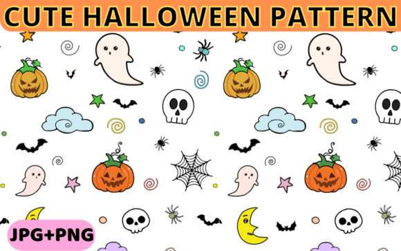 Cute Halloween Pattern Colorful