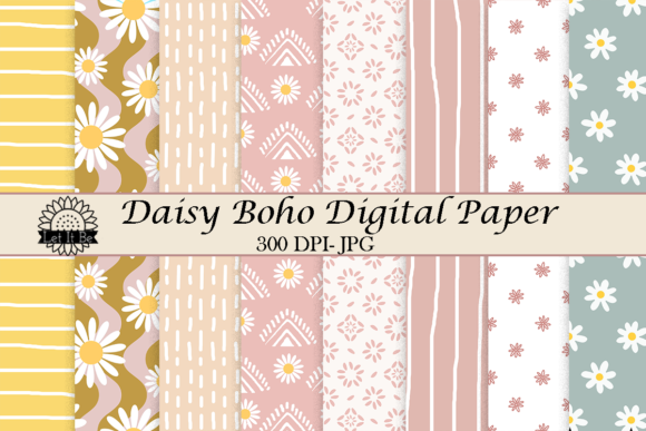 Daisy Boho Digital Paper: A Versatile Resource for Creative Expression and Business Growth