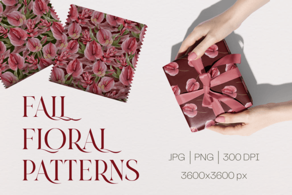 Discover the Beauty of Fall with Watercolor Autumn Floral Seamless Patterns