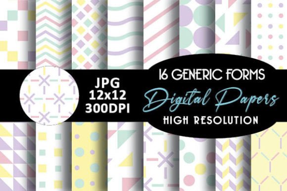Generic Geometric Shapes Digital Papers
