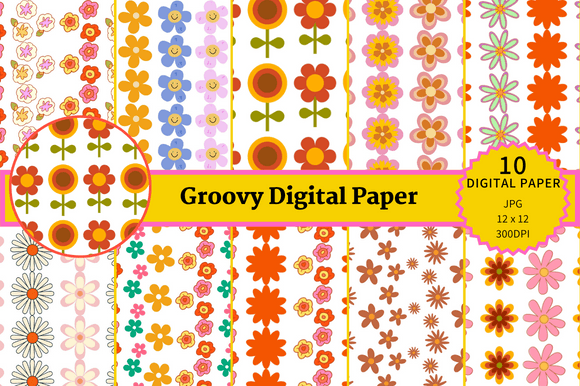 Groovy Digital Paper: Enhancing Creativity with Halloween-Themed Designs