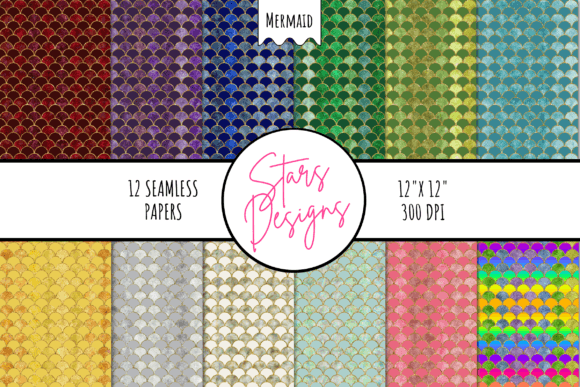 Mermaid Scales Digital Paper Pattern