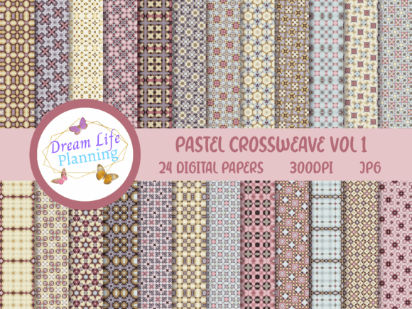 Pastel Crossweave Volume 1 Digital Paper