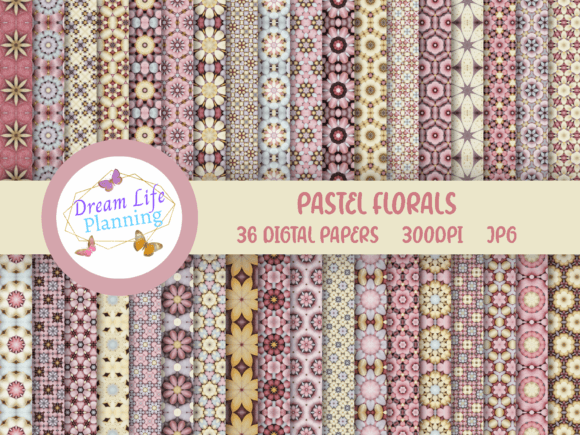 Pastel Florals Digital Papers