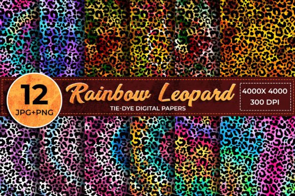 Rainbow Leopard Print Tie Dye Seamless: A Versatile Design for Creative Projects