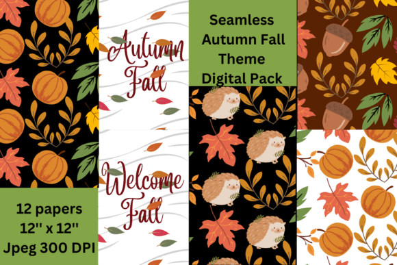 Seamless Autumn Fall Pattern: A Versatile Design for Creative Projects