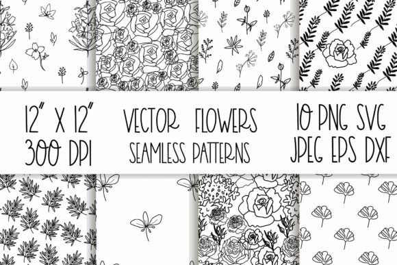 Seamless Floral Pattern Svg