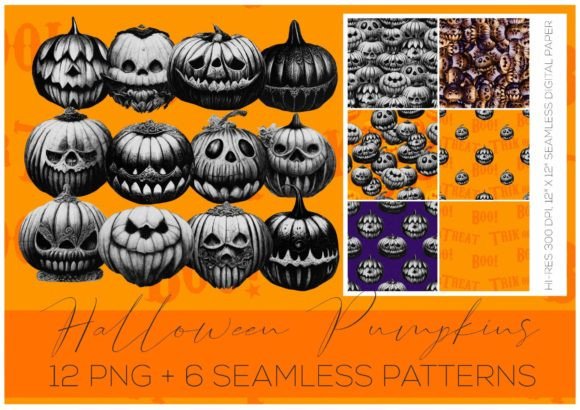 Spooky Halloween Pumpkins for Your Creative Projects