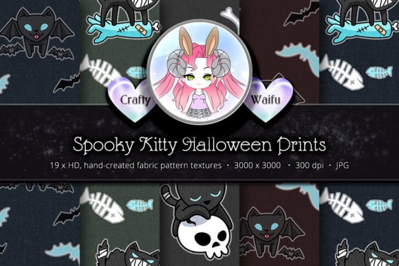 Spooky Kitty Halloween Prints