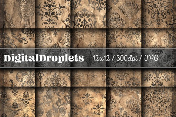 Vintage Damask Scrapbook Vol. 1 12x12