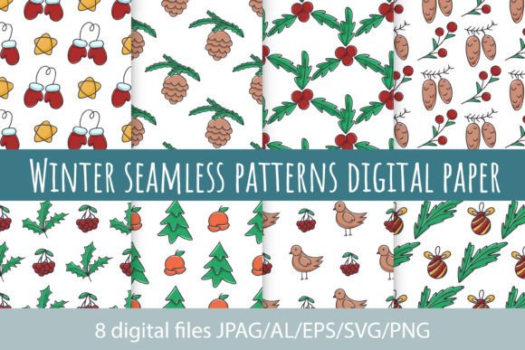 Winter Seamless Digital Paper: A Creative Resource for Modern Designers